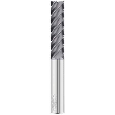 5-Flute - 45° Helix - 3845 Falcon Finisher HP End Mills, TIALN, RH Spiral, Square, Extra-Long, 1/2